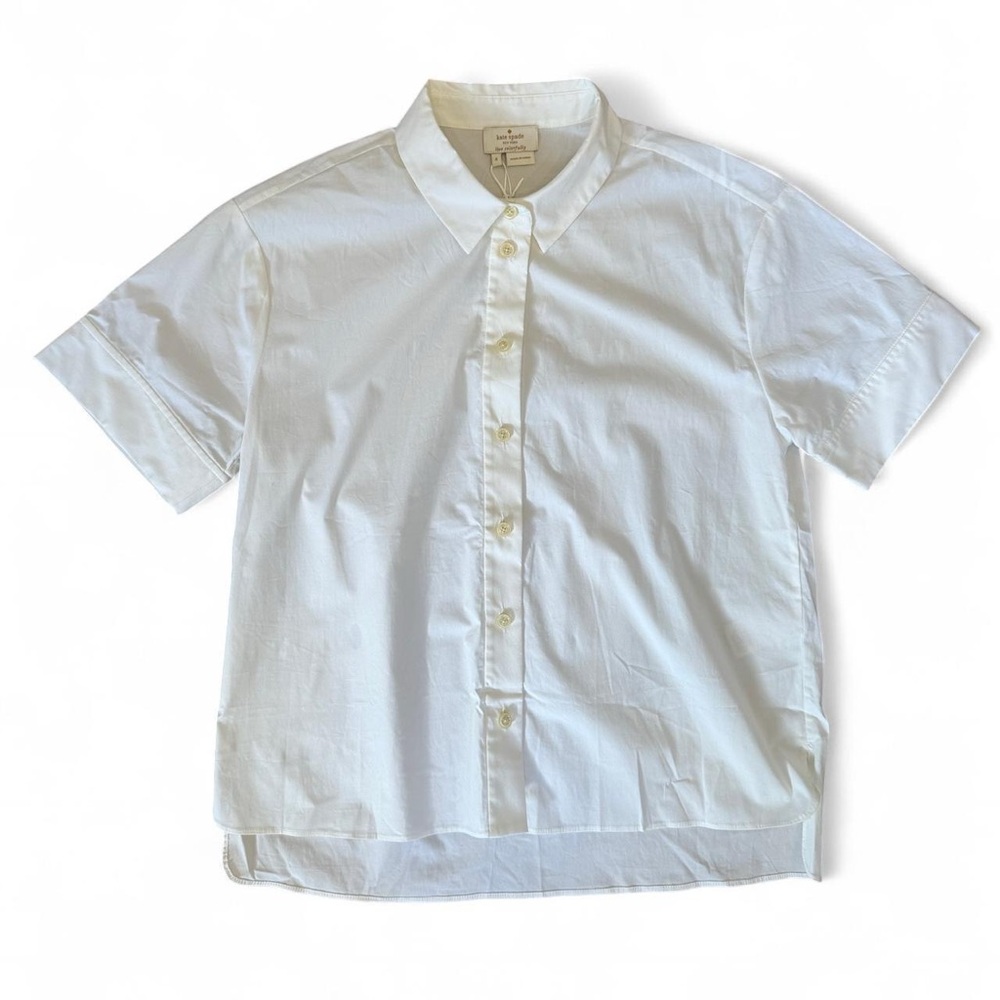 kate spade poplin short sleeve shirt